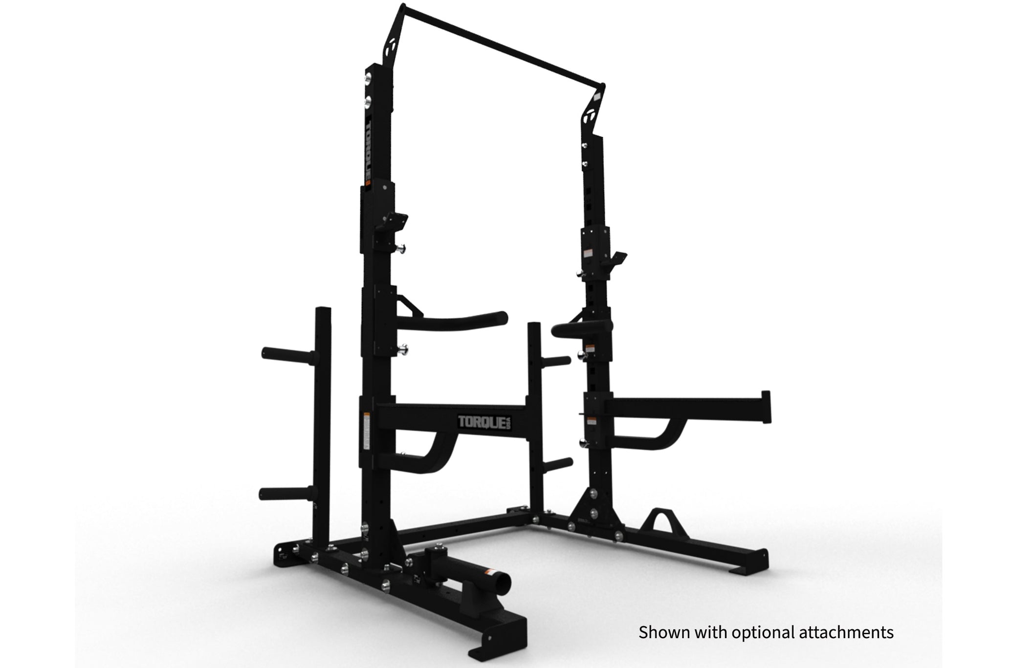Customizable Short Squat Rack With Optional Attachments